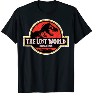 เสื้อยืดผ้าฝ้ายพิมพ์ลายแฟชั่น เสื้อยืด พิมพ์ลายโลโก้ภาพยนตร์ Jurassic Park The Lost World สําหรับผู้ชาย