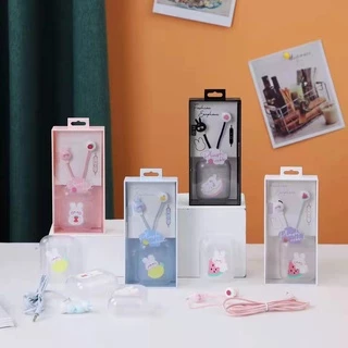 xy36-3.5mm หูฟังพร้อมไมค์คุยโทรศัพท์ได้ Music Universal Earphone Headphone In-ear Cartoon Headset Wired