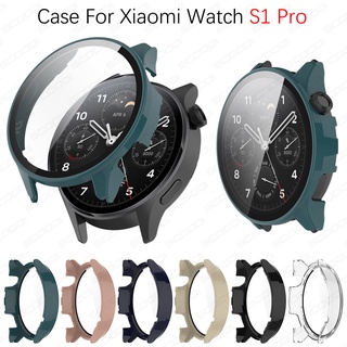 เคสใส + กระจก สําหรับ Xiaomi watch S1 Pro ใส ป้องกันเต็มจอ ฝาครอบกันชน