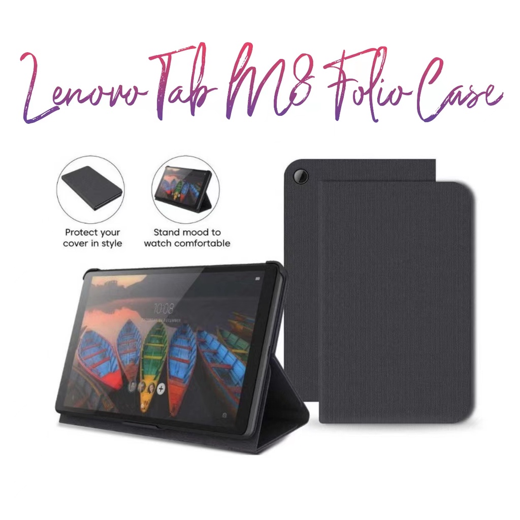 เคส Lenovo Tab M8 Folio สีดํา