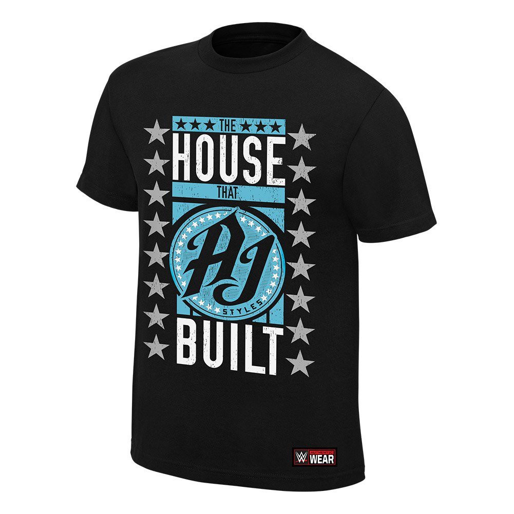 ↂ◊Wwe Aj Styles The House That Aj Styles Built T-Shirt O Neck Men Tshirt Tee Black