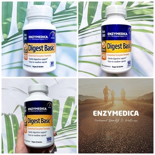 (Enzymedica®) Digest Basic Essential Enzyme Formula 30, 90 or 180 Capsules เอนไซม์ย่อยอาหาร