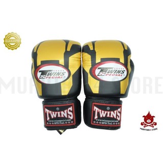 นวมชกมวย TWINS SPECIAL BOXING GLOVES FBGV 46 Tranformer Black / Gold นวมต่อยมวย หนังแท้ สีดำ ลายทรานฟอร์มเมอร์ ลายสีทอง