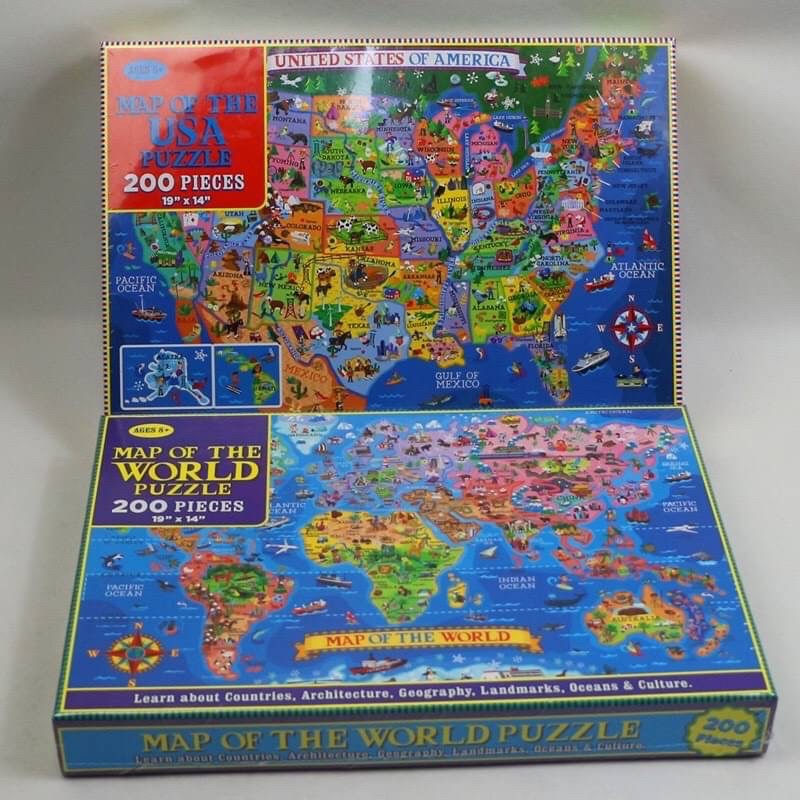 จิ๊กซอว์แผนที่โลก Map of the world puzzle