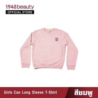 sasi Girls Can Long Sleeve T-Shirt in Pink เสื้อยืดแขนยาว sasi Girls Can สีชมพู