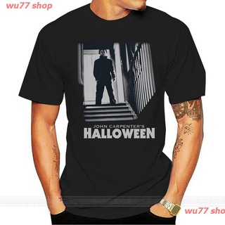 Tee wu77 shop New เสื้อยืดพิมพ์ลาย Michael Myers Pours Homme คุณภาพสูงสําหรับผู้ชาย mens tshirt