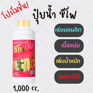 ปุ๋ยน้ำ ซีโฟ ขนาด 1,000 ซีซี บำรุงดอก บำรุงผล ขนาดขนาดผลให้ใหญ่ เนื้อแน่น ขั้วเหนียว ต้นแข็งแรงไม้หลุดง่าย