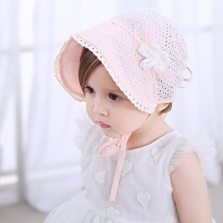 Q32R หมวกเด็ก ระบายลูกไม้