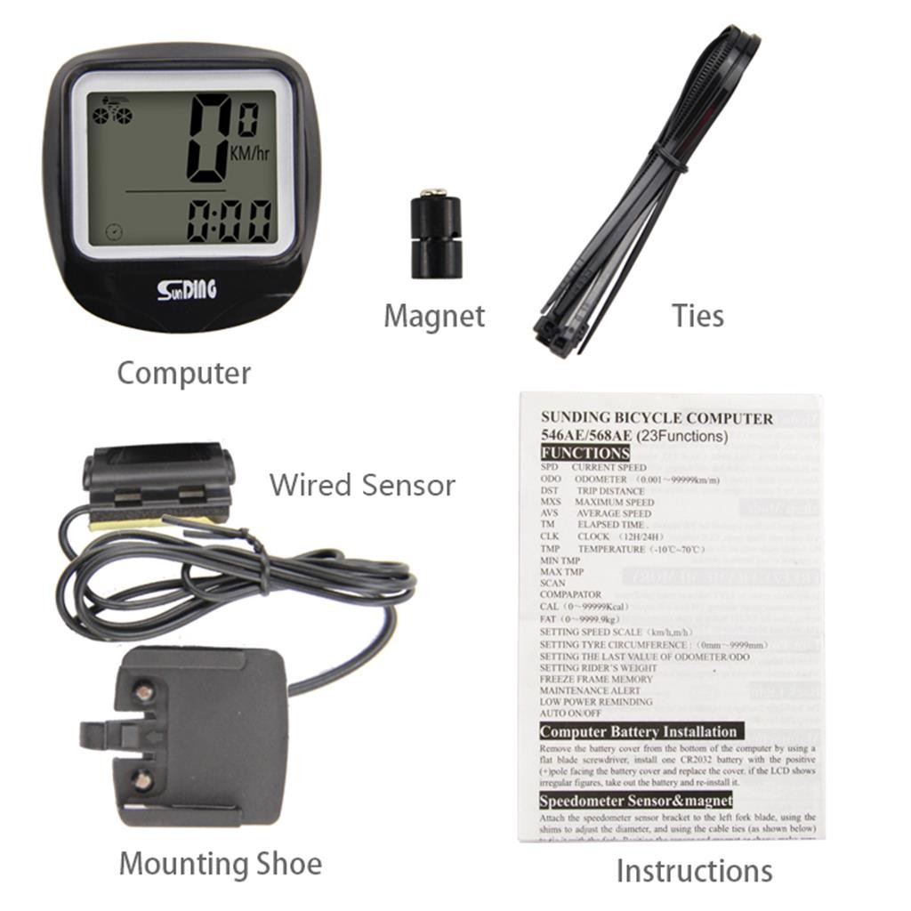 ™Bicycle Speedometer And Odometer Wireless Waterproof Computer Cycling ...
