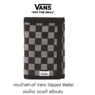 กระเป๋าสตางค์ Vans Slipped Wallet - Black/Gun Metal Grey ของแท้ พร้อมส่งจากไทย