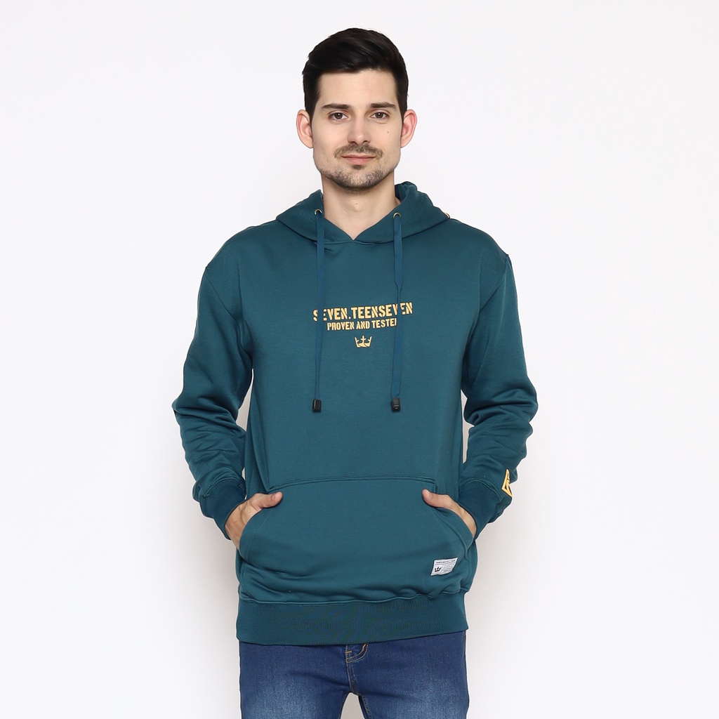 17seven Original Men & 39;s หน้าจอพิมพ์ Hoodie จัมเปอร์เสื้อกันหนาว 0409-AMR-TOSCA