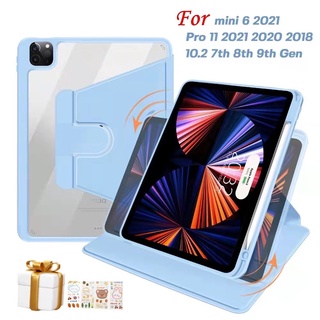 NEW case หมุนได้360องศา 2021pro 11/360°rotation/ 2021/20/18 /Air4/10.9/11/ AIR5/10.9/2022 10.2/10.5 เคสแท็บแล็ต