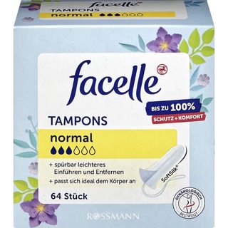 Facelle ผ้าอนามัยแบบสอด นำเข้าจากเยอรมันนี 10 ชิ้น/ถุง Tampons Soft