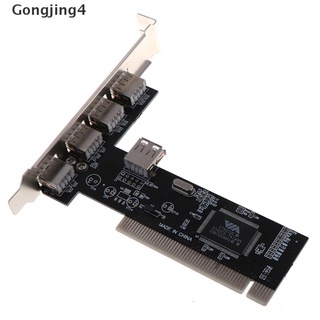 Gongjing4 Usb 2.0 4 พอร์ต 480Mbps High Speed Via Hub Pci อะแดปเตอร์การ์ดควบคุมสําหรับ Pci Cards Th