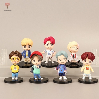 "ready stock" SDJH_1 SET 7Pcs Cute Kpop BTS Bangton Boys Figurine Mini Model Collectible Doll Fan Gift Decor