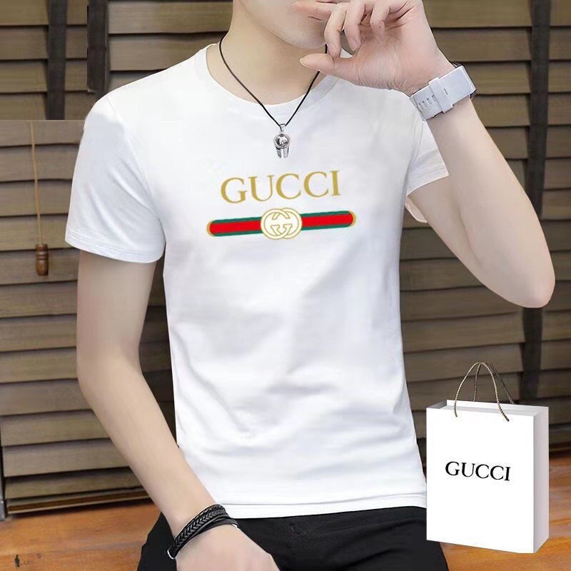 ของแท Gucci ต างประเทศนำเข า Tเส อ ผ ชายแขนส น ก ชช 2021ใหม ผ า ฝ ายแขนส นtเส อย ดชายและหญ งร นค สบายๆหลวมเวอร ช Shopee Thailand