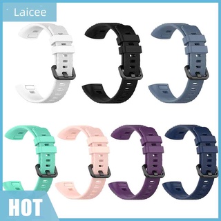 Laicee สายนาฬิกาข้อมือซิลิโคน พร้อมหัวเข็มขัด สําหรับ Huawei Band 4 Pro TER-B29S