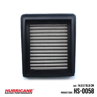 HURRICANE กรองอากาศสแตนเลส , ผ้าแดง Honda ( Airware , FIT , Jazz ) HS-0058