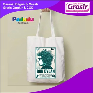 Bob Dylan กระเป๋าโท้ท มีซิปด้านข้าง ลายศิลปินเกาหลี Toko_blacu สไตล์วินเทจ