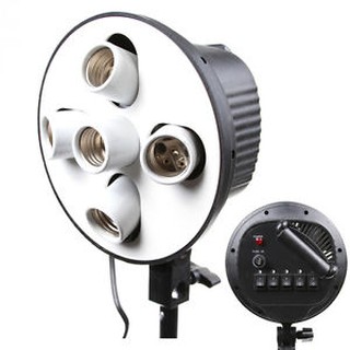 5 Socket E27 Lamp Bulb Light Head Holder for Photo Studio (5 Socket)