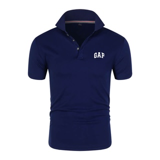 Gap เสื้อโปโลแขนสั้น สีพื้น สไตล์ธุรกิจ แฟชั่นฤดูร้อน สําหรับผู้ชาย M-4Xl 0226