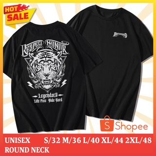 เสื้อยืด เสื้อคอกลม เสื้อสกรีนลายเสือ Brotherhood Motorcycle (แขนสั้น)