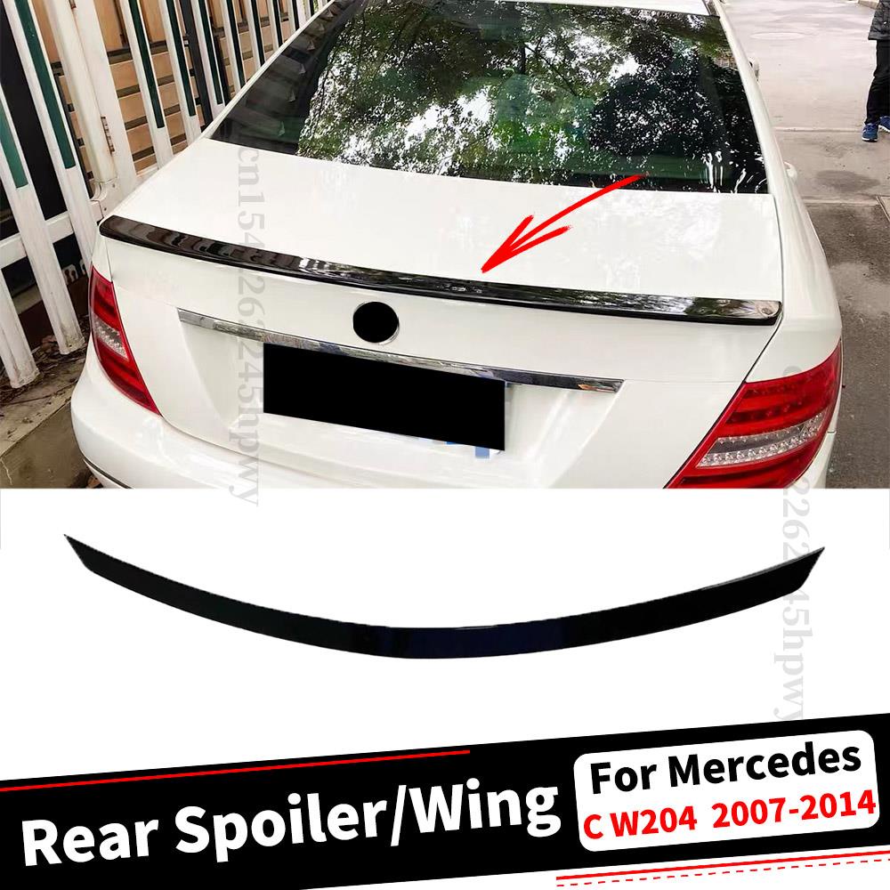 AMG GT สไตล์ด้านหลังสปอยเลอร์ Wing Splitter อุปกรณ์ปรับแต่งจัดแต่งทรงผมสําหรับ Mercedes Benz C W204 2007 2008 2009 2010 2011 2012 2013 2014 C180 C200 C250 C280 C300