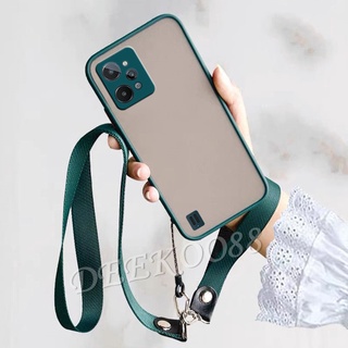 เคสโทรศัพท์มือถือ Realme C31 C35 GT2 Pro 5G Narzo 50A Prime 50 Handphone Casing with Hand Strap Neck Rope Phone Cell Case Matte Protection Cover เคส RealmeC31 GT 2 2Pro