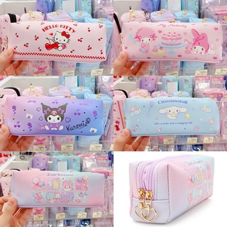 กระเป๋าดินสอลายการ์ตูน SANRIO พร้อมส่ง ! หนัง PU นิ่ม ลายสวยคมชัด น่ารักมากๆ มีช่องซิป 2 ช่อง