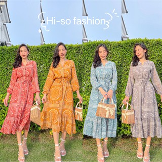 H696-3 เดรส ผ้าชีฟอง Hi-so fashion {มีโค้ทส่วนลด ทักมาถามนะคะ}