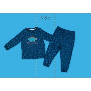 ✅ [2-3Y] M&amp;S Dino Pyjamas Set ชุดนอน ไดโนเสาร์