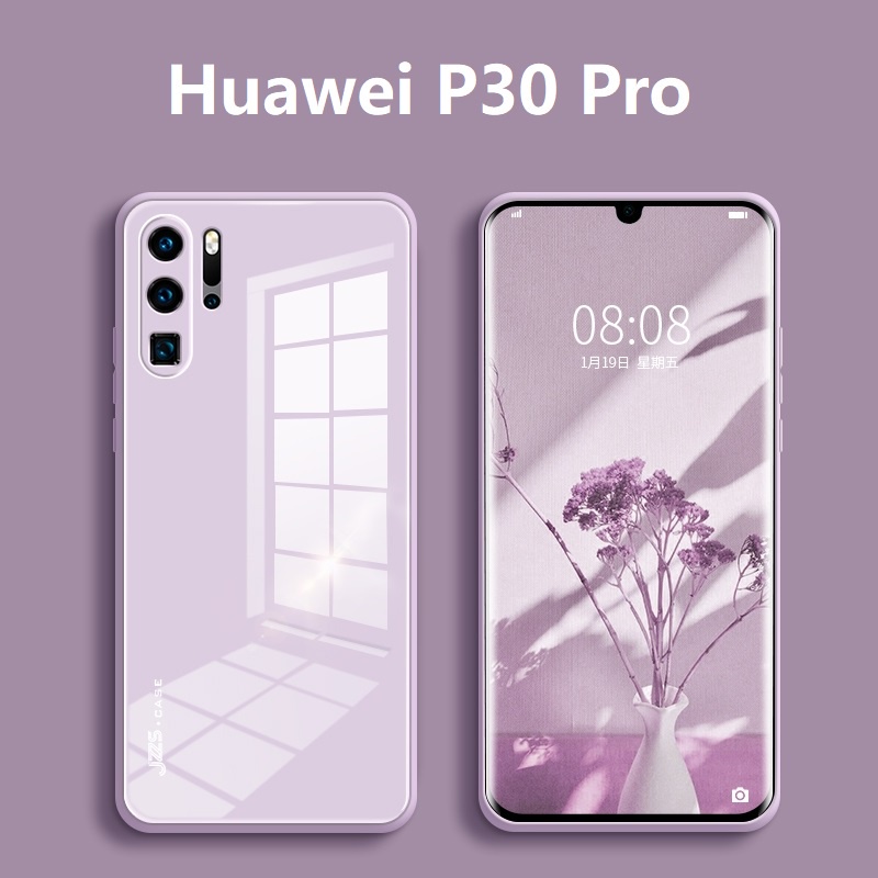Soft Silicone Glass เคส Huawei P30pro P40pro P50pro Phone Case Nova7 SE Nova9 Phone Cover เคสกันกระแทก Mate30 Mate40 Pro Hard case