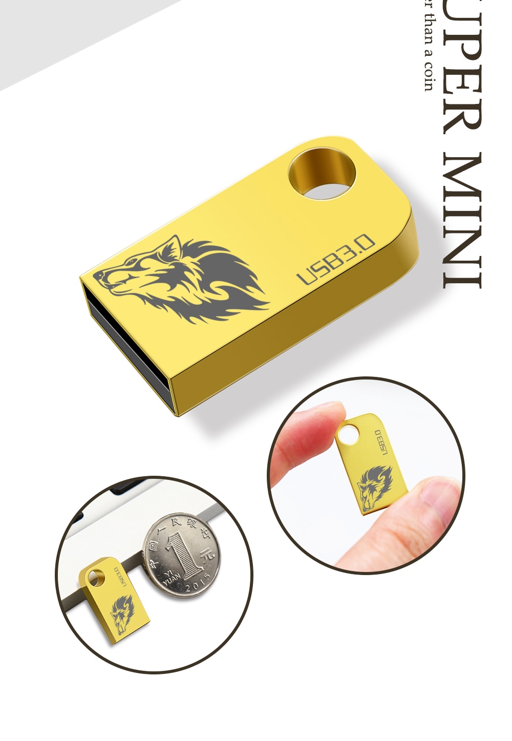 Original 3 color mini tiny 32GB pendrive metal USB flash drive 16GB ...