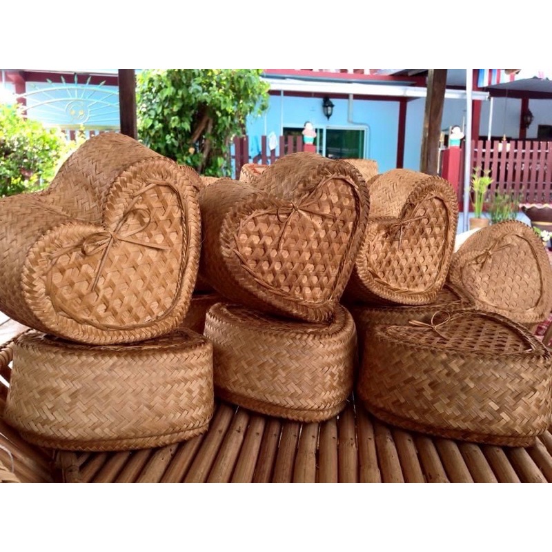 กระติบข้าวเหนียวรูปหัวใจ ใช้ได้จริง ทรงน่ารัก เป็นของฝากได้ - รูปที่ 3