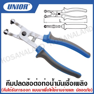 Unior คีมปลดข้อต่อท่อน้ำมันเชื้อเพลิง ยาว 206 มม.รุ่น 2079(2079/2BI) (QUICK COUPLER PLIERS FOR FUEL PIPES)