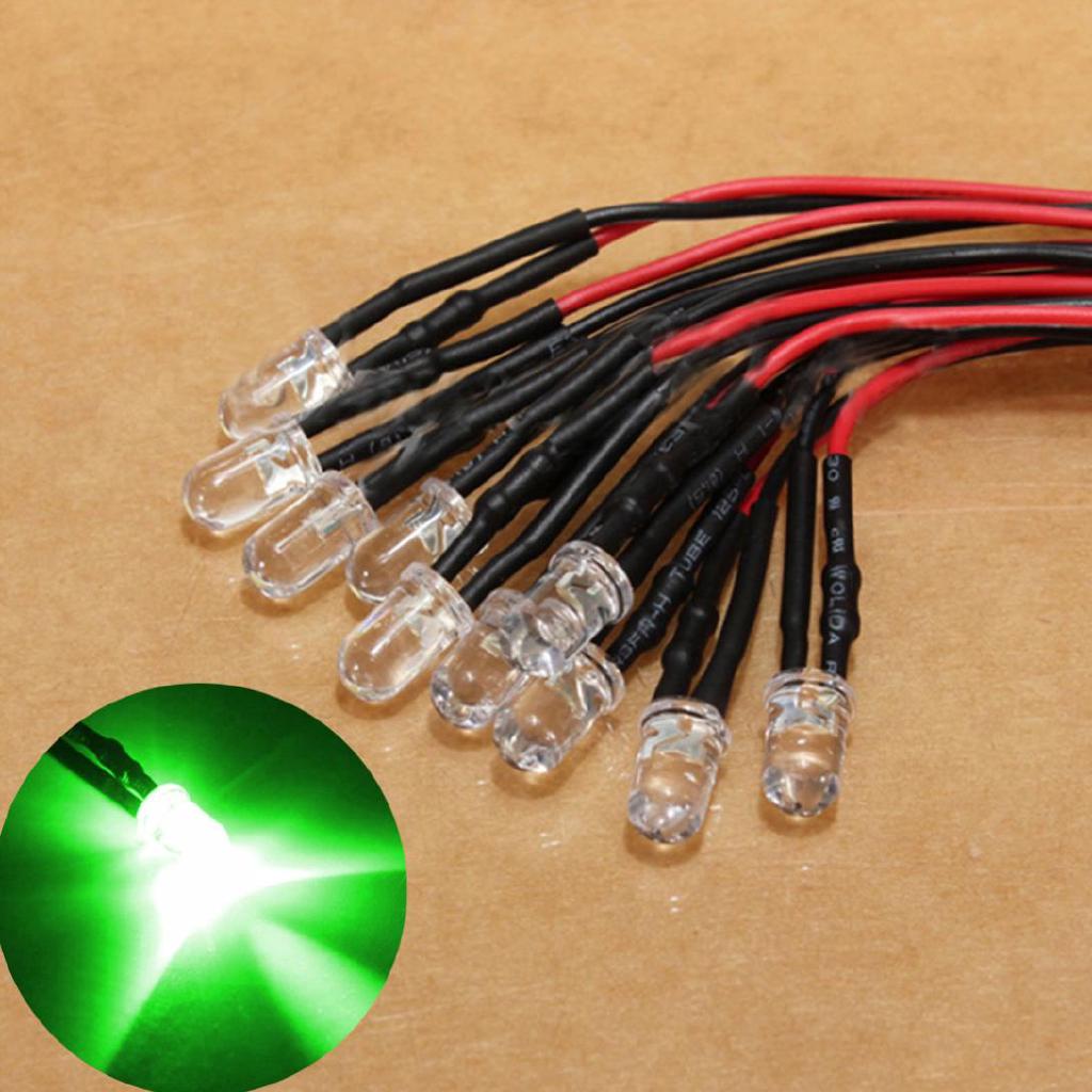 หลอดไฟ12 V 10 X Pre Wired 5 . Leds หลอดไฟ 20 . / 7 . 8 In Prewired