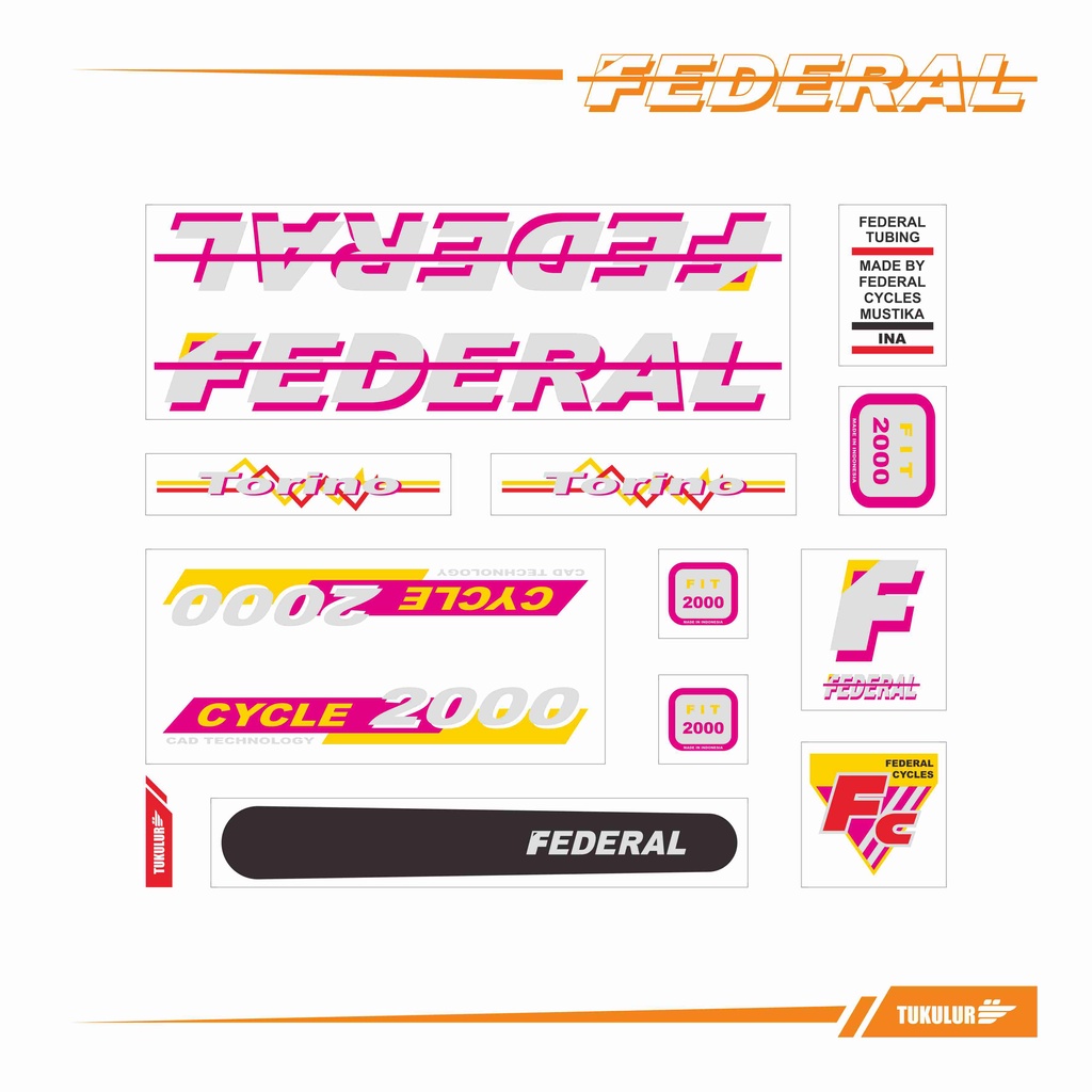 สติ๊กเกอร์รูปลอกจักรยาน FEDERAL TORIN