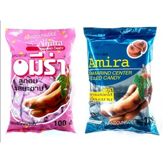 อมีร่า ลูกอม รสมะขาม บรรจุ 100 เม็ด Amira Tamarind Candy (สินค้ามีตัวเลือก)
