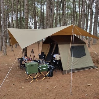 ฟลายชีท TARP 4.5x5 ผืนผ้า วัสดุ TN ผ้าระบายอากาศได้ กันน้ำ100% ฟลายชีทไทย flysheetthai