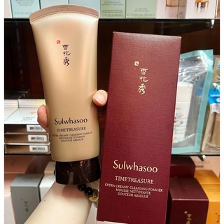 (📍สินค้าเคาเตอร์แท้ 💯% Lot ผลิตใหม่ ) #โฟมเนื้อครีมมี่ Sulwhasoo Timetreasure Extra Creamy Cleansing Foam  ปริมาณ 120ml