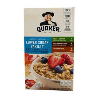 Quaker Instant Oatmeal Lower Sugar 326g.