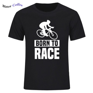 [100% Cotton] ใหม่ ขายดี เสื้อยืดลําลอง แขนสั้น พิมพ์ลาย Born To Race สีดํา แฟชั่นฤดูร้อน