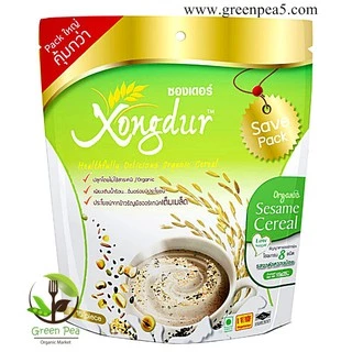 เครื่องดื่มธัญญาหารงาดำ Organic หวานน้อย Xongdur (SAVE PACK15ซอง)Organic Sesame Cereal