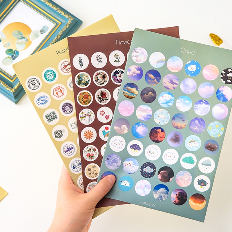 สติ๊กเกอร์ลายจุด 48 ชิ้นสําหรับปิดผนึกซองจดหมาย
