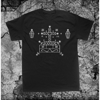 Baron Samedi Voodoo Veve เสื้อเชิ้ตแม่มด ลายกะโหลกศีรษะสามารถปรับแต่งได้