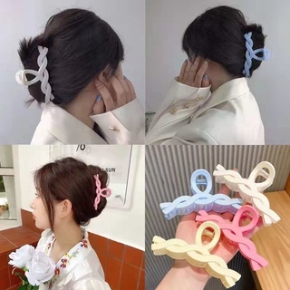 New Summer Frosted High-grade Twist Catch Clip Ins Back Head Hair Catch Plate Hair Clip Shark Clip Hair Accessories