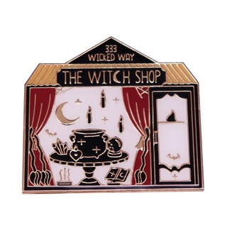 เข็มกลัด รูปแม่มด 333 Wicked Way The Witch Shop แบบเคลือบ