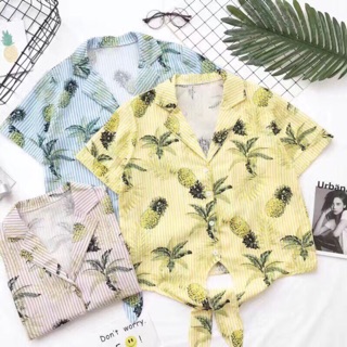 เสื้อเชิ้ตฮาวายสับปะรด🍍