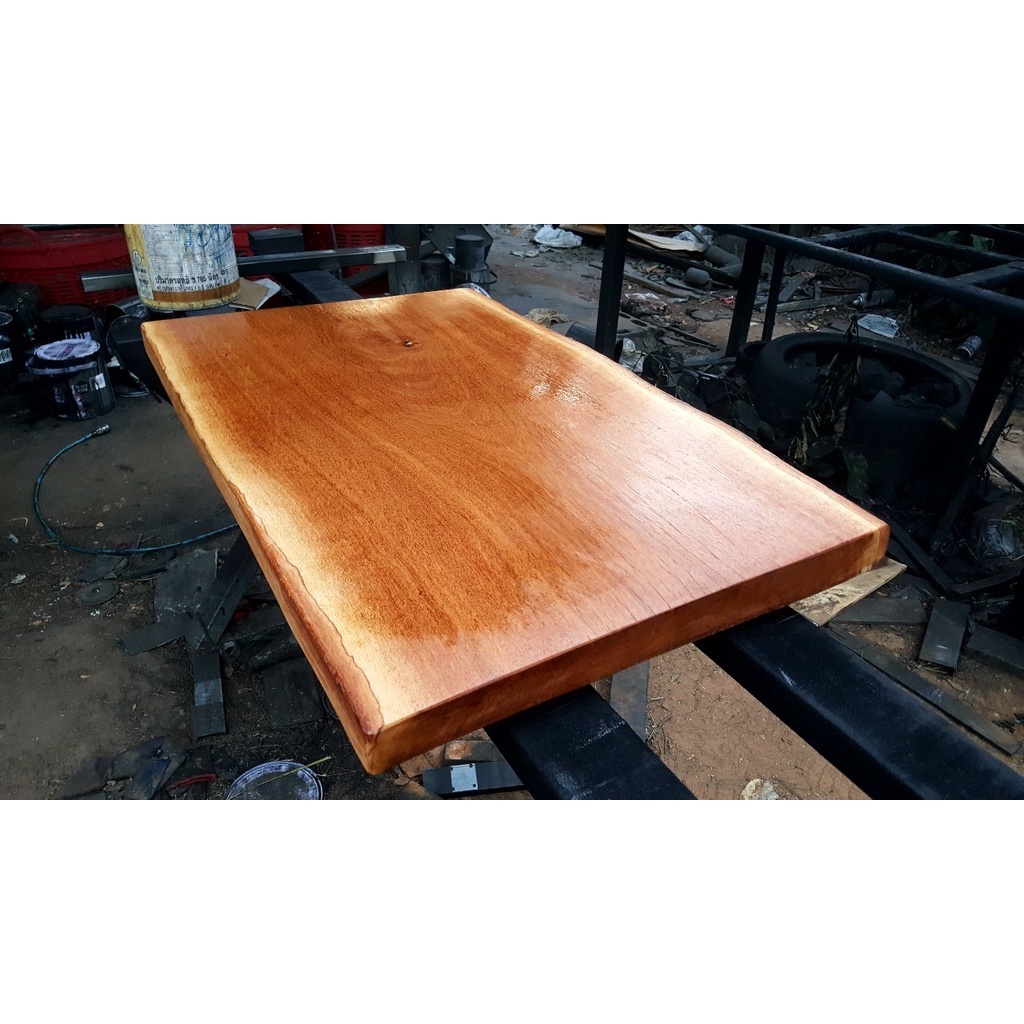 Pradoo'Siam หน้าโต๊ะ ท๊อปโต๊ะ ไม้แผ่นเดียว ไม้จริง สำเร็จรูปพร้อมใช้ ก50xย100