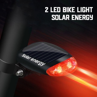 ไฟท้ายจักรยาน LED 3 โหมด พลังงานแสงอาทิตย์ สีแดง